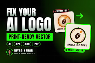 redesign your ai generated logo professionally