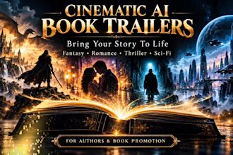 create ai book trailer, ai cinematic book trailer, ai commercial book teaser