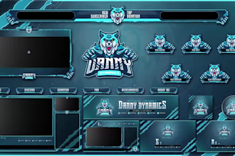 design animated custom overlay for your twitch kick stream