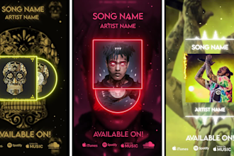 create unique audio visualizer promo for instagram, facebook, and youtube