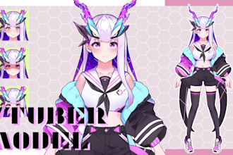 design a high quality live2d model for vtuber