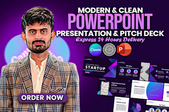 design investor pitch deck, redesign presentations and powerpoint presentations