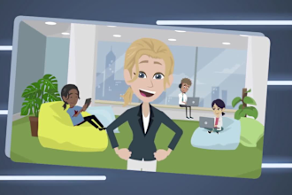 create animated explainer video or 2d animation marketing commercial video