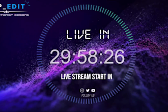create catchy countdown timer for your live streaming