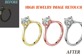 do jewelry retouching  good quality in photoshop