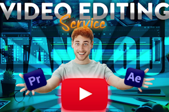 do professional video editing for your youtube channel