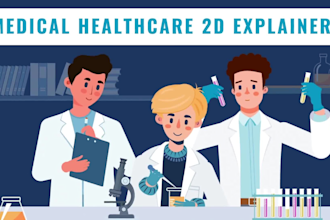 create professional medical 2d explainer or healthcare animated video