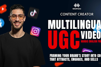 make creative converting arabic ugc videos for tiktok, reels