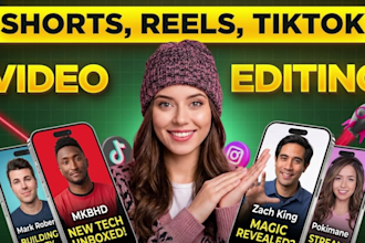create scroll stopping viral shorts reels and tiktok videos