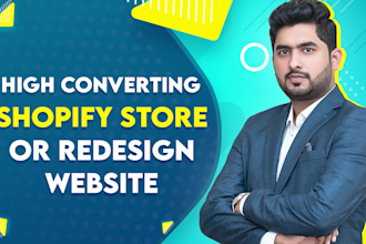 build shopify store or redesign shopify ecommerce website