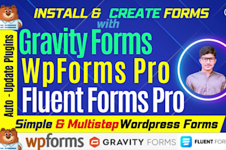 create forms using wpforms pro gravity forms or fluent froms pro