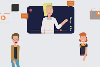 create 2d animated explainer or elearning course videos