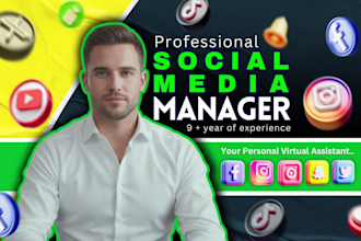 professionally manage and grow your social media with engaging content