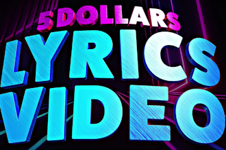 make lyrics video with reactive bg for only 5 dollars