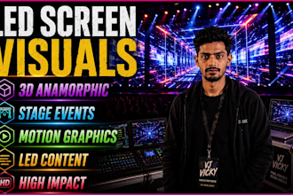 create 3d led screen content for stage, events, and concerts