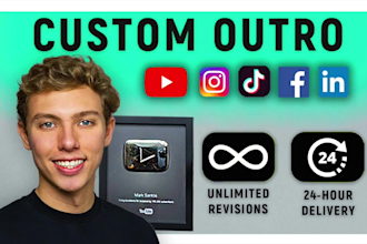 create a custom youtube outro endscreen