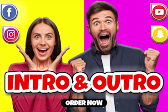 create a youtube intro outro logo animation and promo video