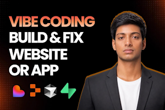 develop or fix lovable ai web apps, saas mvp, vibe coding, replit ai, loveable