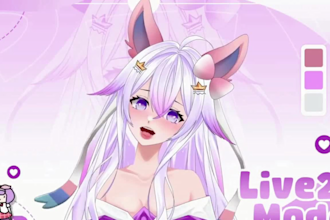 draw and rig live2d model 2d vtuber model, vtuber facerig, rigging vtuber