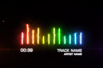 create music visualization with light saber effect