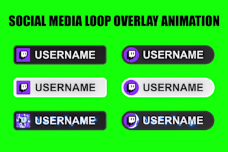 create loop animated social media banner for streaming