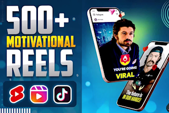 create motivational, ai reels, travel reels, luxury, pets, funny, faceless video