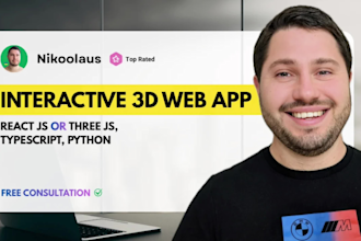 create interactive ai 3d website or web app with animations and modern UI UX