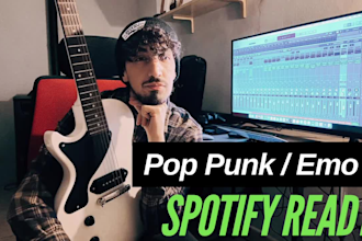 produce your new spotify ready  pop punk  emo song