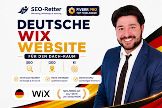 design and develop a professional german wix website for your business