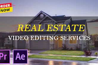 edit real estate videos, home tours and drone footages with motion graphics