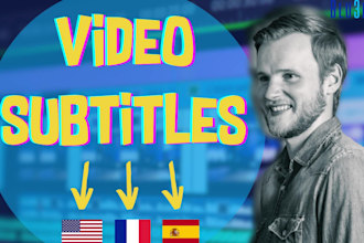 add french,english,spanish subtitles or captions to a video