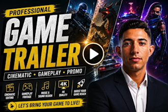 create a professional game trailer and gameplay video