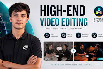 do professionally youtube video editing, talking head editing