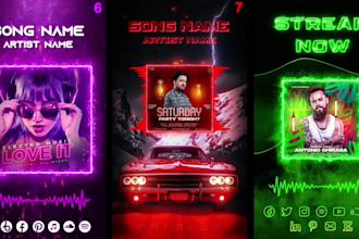 create a stunning music visualizer video
