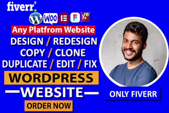 create, clone, fix, convert ai website or figma to wordpress website design