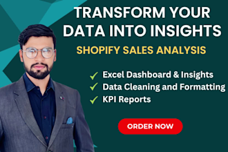 do shopify sales analysis, ecommerce dashboard and KPI report