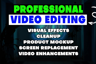 do professional video editing and vfx animation