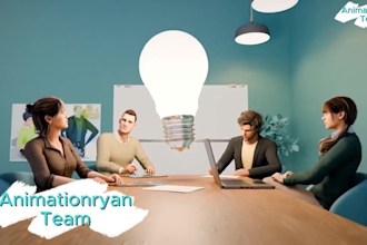 create animated explainer animation brand promo video commercial video, 3d model