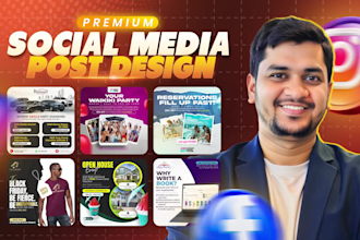 design social media posts, instagram post, facebook post, ads, fb ads, banners