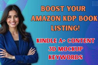 boost your amazon KDP book listing with a plus content and 3d mockup