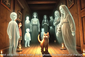 create spooky cat horror animation video for youtube channel
