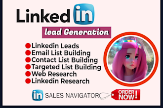 do targeted b2b lead generation, linkedin leads and prospect email list building