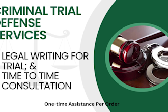 be your paralegal for criminal trial and character support letters