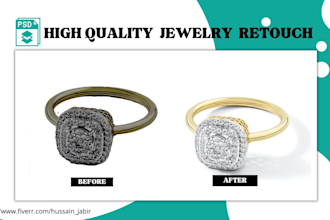 do high end jewelry,product retouching with white background