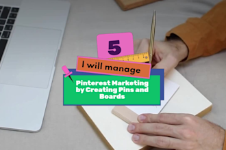 manage pinterest marketing by creating pins and boards