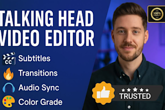 professionally edit talking head videos for youtube, courses, social media