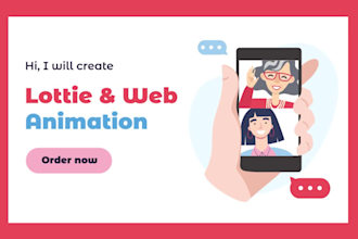 create json lottie animation for web and app
