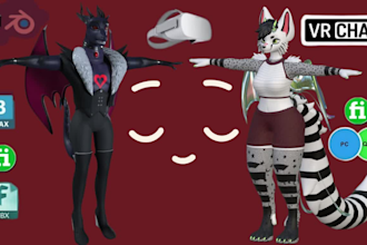 custom 3d model anime character vrc avatar nsfw for vrchat and vtube