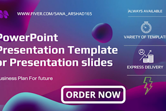 design powerpoint presentation template or presentation slides