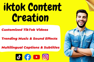 be your professional tiktok content creator
